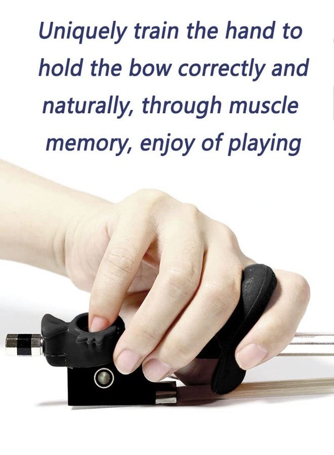 TUOREN Black Violin Bow Holder 4 Strings Bow Grip Partner Violin/Viola Teaching Aid Accessory for Beginners Learn Violins - Image 4